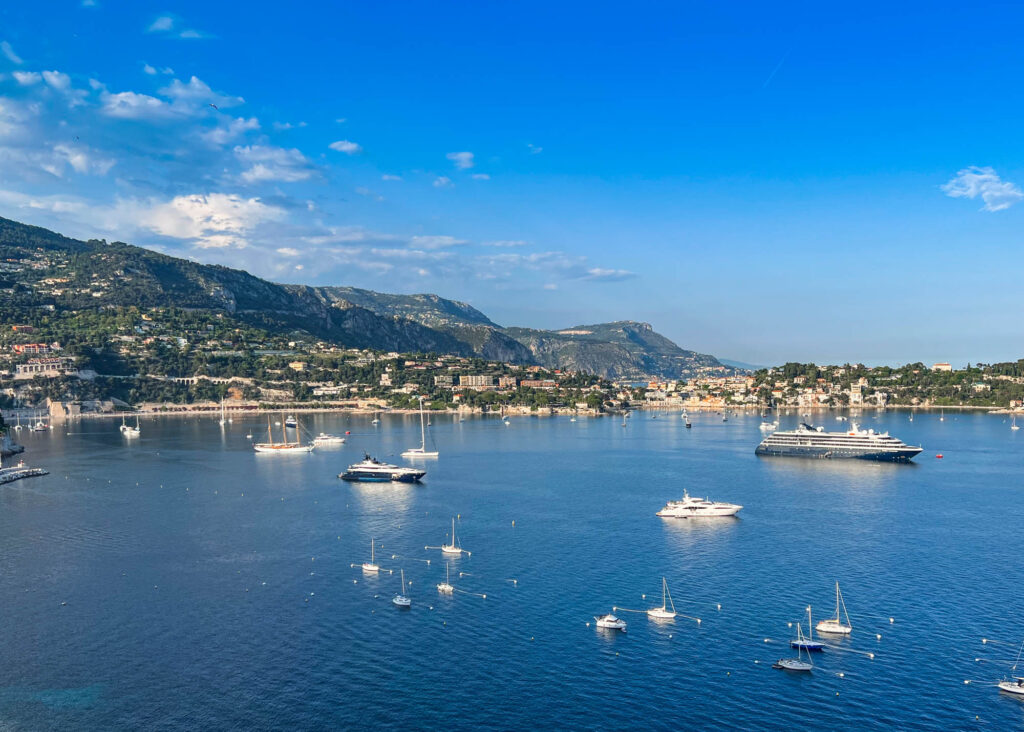 View of Villefranche Sur Mer which is a great location for a wedding venue in the south of France