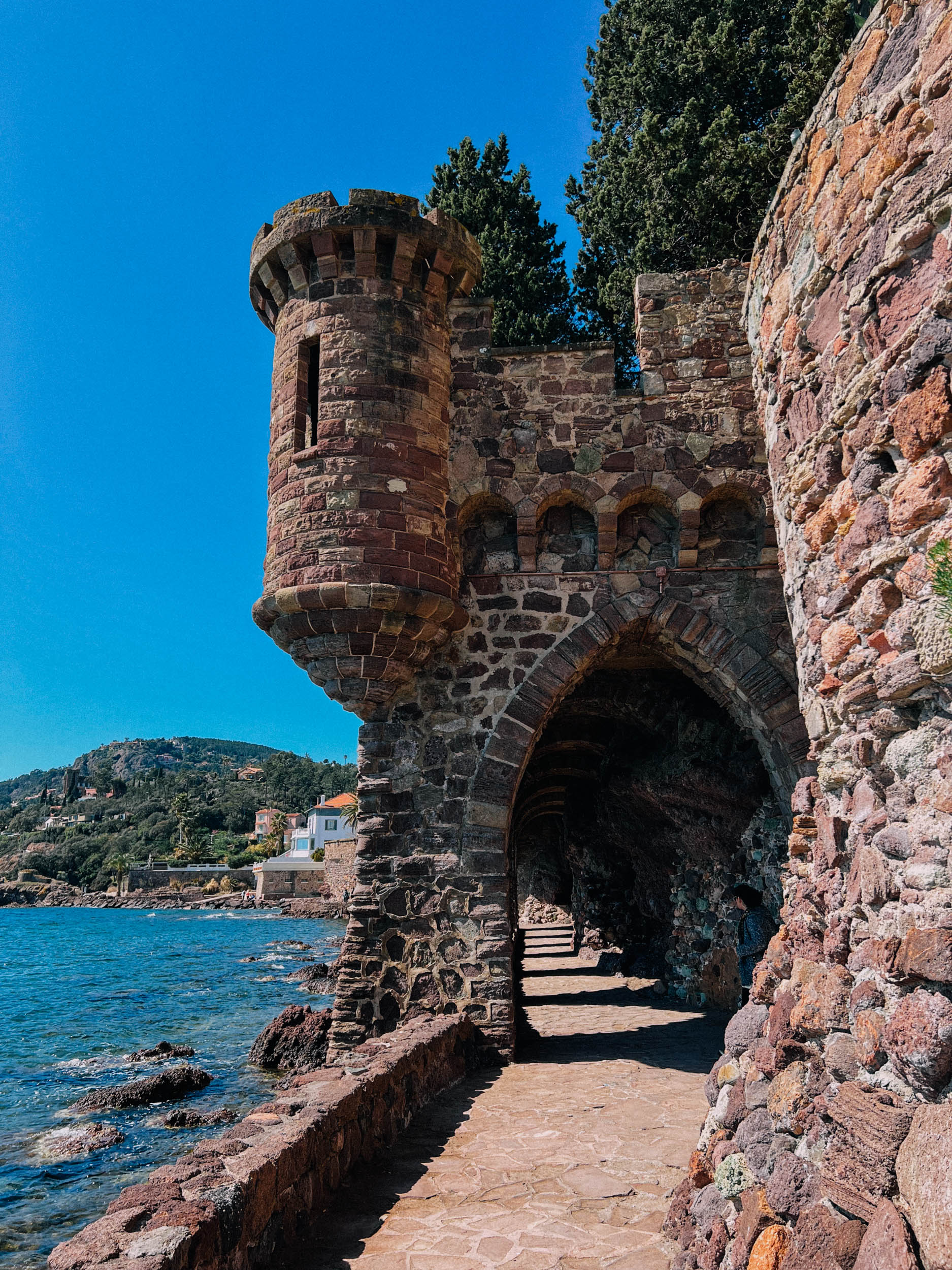 Exterior of Chateau de la Napoule. Located on the French Riviera.