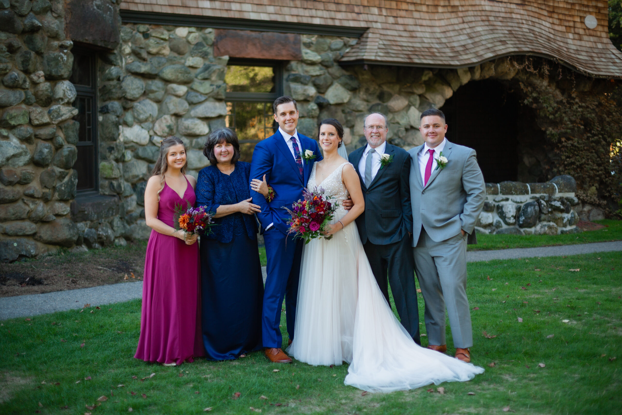 family photo on the wedding day by chiha studios