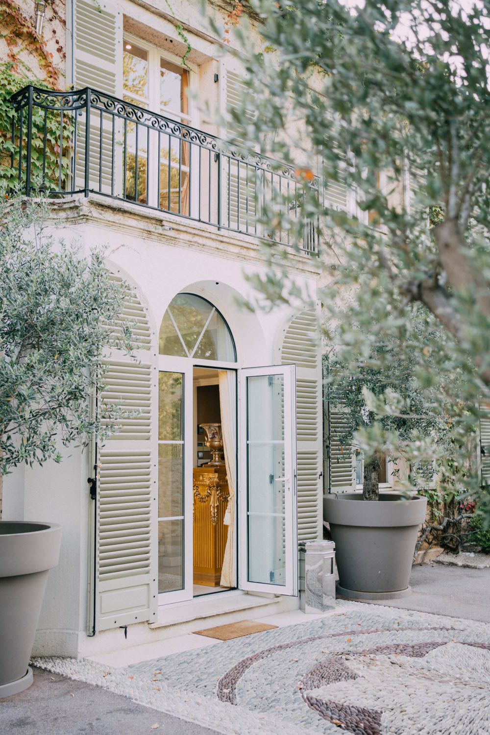 A look at back french doors of a venue